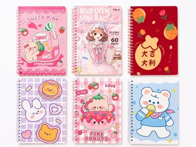 Spiral bound A5 notebooks