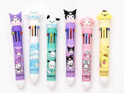 10 color click pens